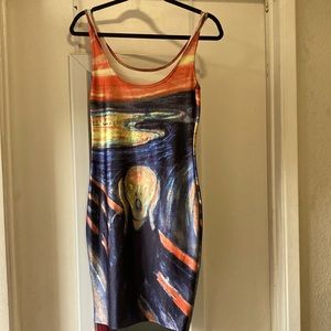 “The Scream” dress size medium, unbranded. One of a kind!